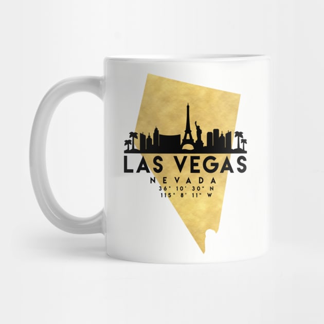 Las Vegas Nevada Skyline Map Art by deificusArt